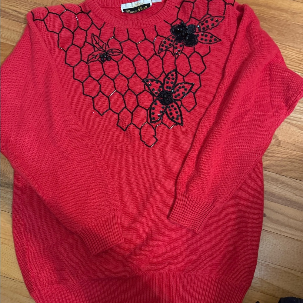 Vintage Dana‎ Scott beaded sweater